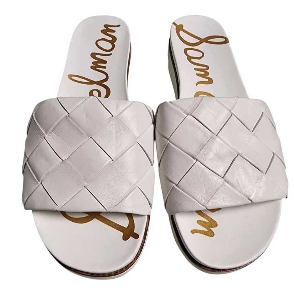 Sam Edelman Adaley White Leather Sandals Size 10 EU 40 - Picture 2 of 8
